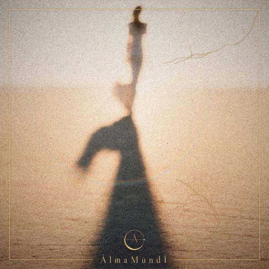 Une silhouette marche dans le sable vers la lumière, son ombre longue derrière elle.